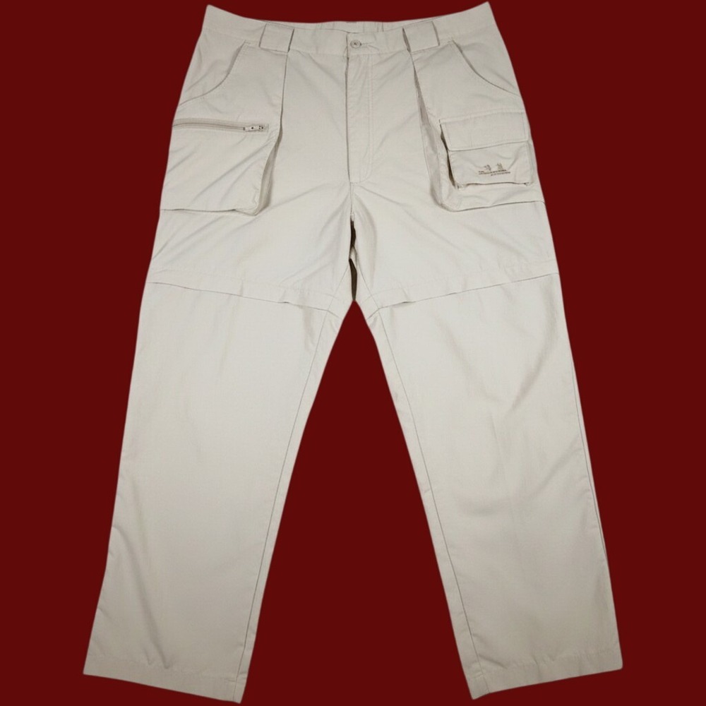 Cabela's Guidewear Convertible Pants Shorts Mens XL Regular Tan Nylon 8485 - Picture 1 of 7